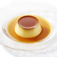 大人のプリン　ほうじ茶のアイス添え