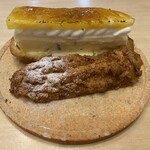 ワイン食堂 Yama - パッションフルーツのジェラートとパインのキャラメリゼのエクレア