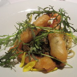 コポンノープ - ふきのとうのスパゲティーニ  穴子のフリット