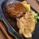 Forukusu - ハンバーグ＆ハーフチキンランチ（１，３８０円＋税）２０２０年８月