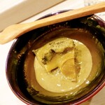 くりや - アワビの肝ソースリゾット