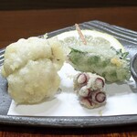 桶家乃隠居 - ハモとタコの天ぷら