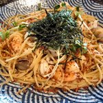 ぱすたや然流 - 海の幸のパスタＷにんにく　しょうゆ味