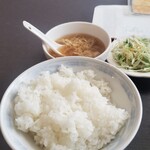 中国料理 晨怡 - 玉子スープ・ご飯