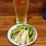 串焼き 巴 - 枝豆&ヤンコンの冷浸し