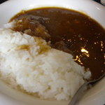 千熊ラーメン - 牛すじカレー。ミニのセットではありますが、ミニじゃ無いです（笑）