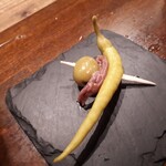 LANBRoA - ⚫アンチョビ・オリーブ・青唐辛子のピンチョス