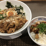 Seaburano Kami Fushimi Gouriki - ザ・肉肉まぜそば（中盛）＆ チキンタルタル丼
