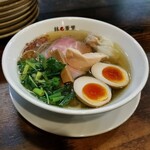 らーめん 鉢ノ葦葉 - 塩らー麺＆くんたま(*≧ω≦)