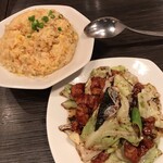 暖龍 - 五目炒飯 回鍋肉 共にハーフサイズ