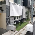 THE LATTE TOKYO - 左手の階段を5段くらい降りるとお店よ