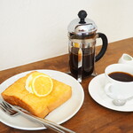 KEYAKI COFFEE - レモンカードとバニラアイスのトースト