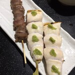 三酉屋 - 砂肝とささみわさび２