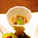 嵯峨沢館 - 2012/Jun.　前菜　細もずく酢