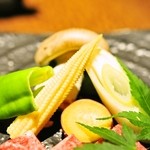嵯峨沢館 - 2012/Jun.　焜炉　陶板焼き　夏野菜