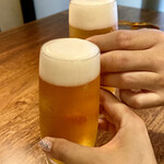 Sumibiyakiniku Kirin - 生ビールでカンパイ