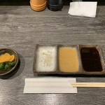 とんかつ 大喜 - お手元セット