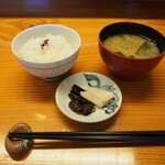 Kabura - おまかせミニ会席 芽生（ご飯、味噌汁、漬物）