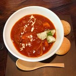 古民家カフェ鍵屋 - シカ肉のトマト煮1400円