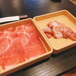 Shabu you - 豚ロースと塩麹鶏肉