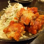金町製麺 - コチュジャンソースの唐揚げ　400円