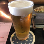 Okonomiyakibochibochi - 生ビール500円。