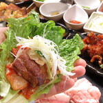 [Lunch only☆Red plan] All-you-can-eat aged pork samgyeopsal 3,168 yen ⇒ [1,628 yen]