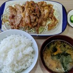 まるや食堂 - にんにく焼肉定食¥750