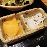 魚と酒 はなたれ - シラスおろし、漬物