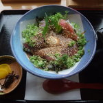 道の駅 ビオスおおがた ひなたや食堂 - かつおの味噌茶漬け