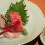 金目とヒラマサのお造り