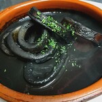 Basque style squid boiled in sumi