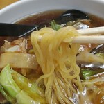 天下一 代々木八幡店 - 中細縮れ麺をズズズズズ