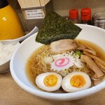 麺屋ふく - 2020/8/18/醤油らーめん/味玉/ライス