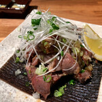 肉と野菜と日本酒と・・・ バリク - ・砂肝のネギ塩焼き
