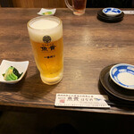 Susaki Uogashi Uotaka - お通しと生ビール