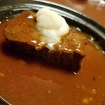 みやじまの宿 岩惣 - 焼物  和牛がホロホロ～ 玉葱のクーリで甘味をプラス