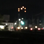 柊家旅館 - 鴨川沿いから見えた、大文字