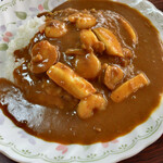 カレーの王様 風車 - シーフードは冷凍物だにしろ立派な大きさ