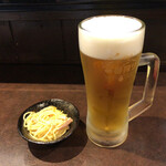 いざかや　一心 - 生ビールとお通し
