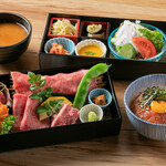Sumibi Shichirin - おまかせ5種贅沢重ランチ+ミニユッケ丼