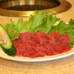 Mi rakutei - 生姜醤油でお肉本来の味をどうぞ　和牛刺身　\８６４　