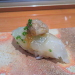 鮨 おさむ - カワハギ肝のせ