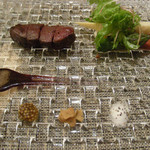 福島 もう利 - 野菜料理と肉料理（鹿肉）