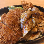 Katsuhana Tei - コンビランチ　麦豚ロースかつ＆豚の照り焼き