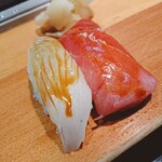 鮨の魚政 - イカと中トロ
