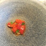 La Brianza - アメーラトマトのカッペリーニ。トマトの甘みと涼やかさがとてもおいしい。夏らしく食感も楽しい一皿。