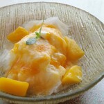 鉄板焼き 七里ガ浜 - 宮崎徳之島のマンゴーかき氷