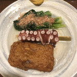 おかめ - ほうれん草　タコ　イカ天