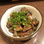 おかめ - どて焼き　一味フリフリ♪